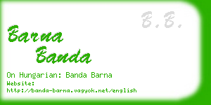 barna banda business card